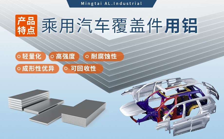 乘用汽車覆蓋件用鋁5系（5052/5182）6系（6016/6111）鋁合金 輕量化、高強(qiáng)度、高成型性